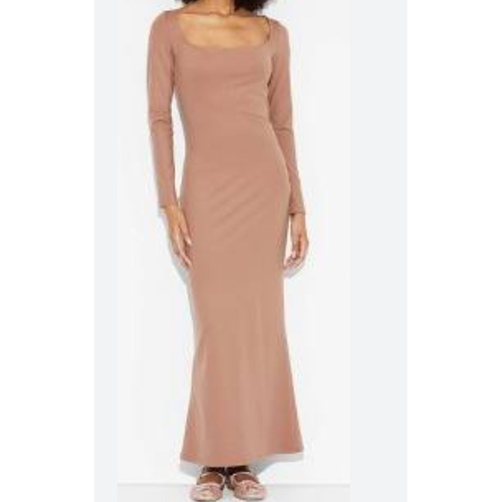 Wild Fable ButterBliss Dark taupe Super Soft Longsleeve Bodycon Maxi M NEW